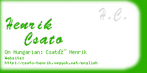 henrik csato business card